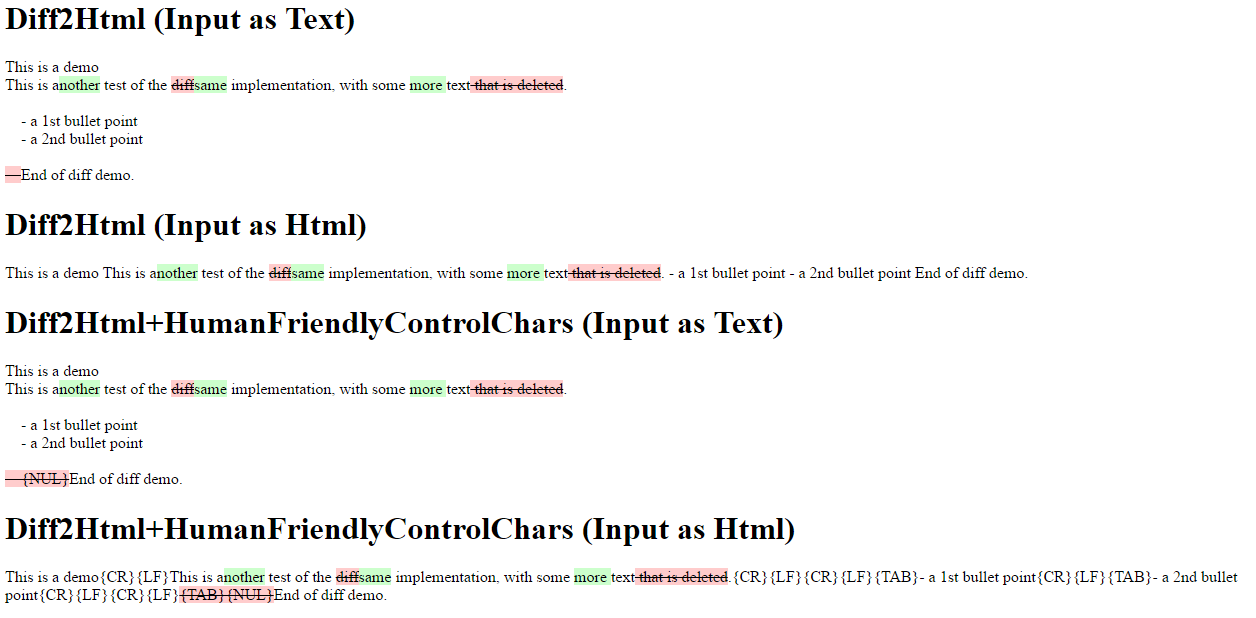 Screenshot of samples for System.Console